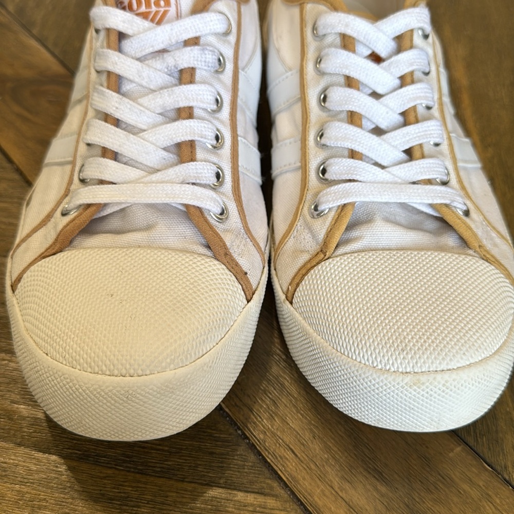 Gola for J. Crew Sneakers White/Tan CLB353 Coaster Smash Women’s Size 10 EU 41 - Picture 11 of 11